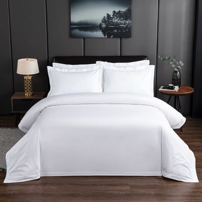 Custom size ademend hotel beddengoed set wit katoenen beddengoed