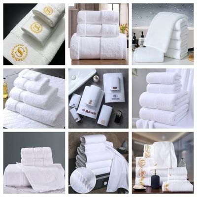 Gepersonaliseerd logo zacht absorberend 100% katoen gezicht hand bad hotel handdoek