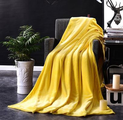 Zacht 100% polyester solide kleur microfiber vlies baby deken